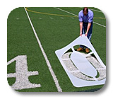 Stencils and equipment for  fields, airports, roads and pavement.